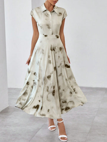 Tie-Dye Printed Dress