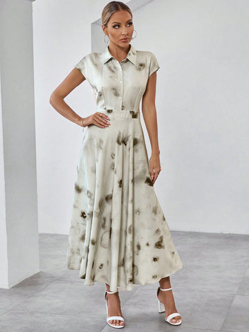 Tie-Dye Printed Dress