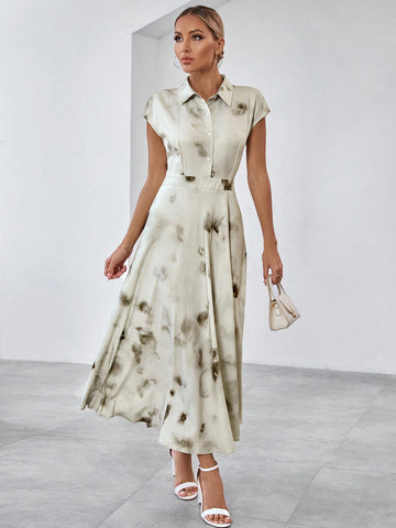 Tie-Dye Printed Dress
