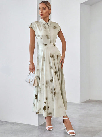 Tie-Dye Printed Dress