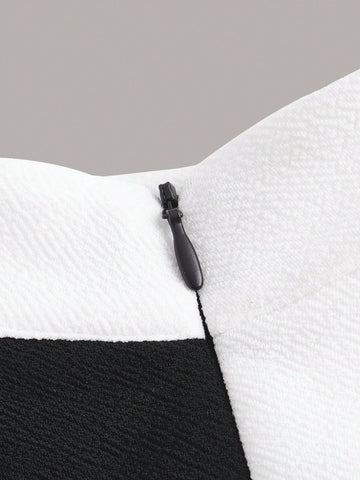 Women'S Color Block Asymmetrical Halter Jumpsuit