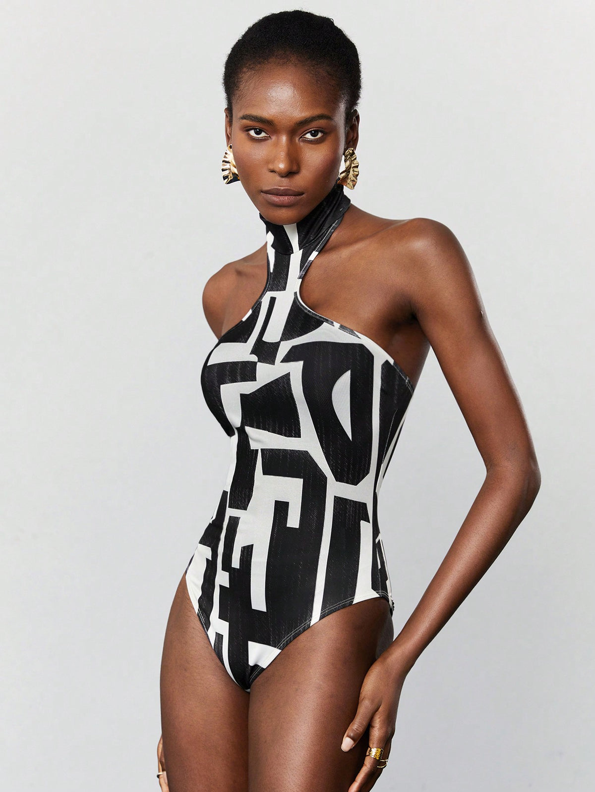 Women'S Hollow Out Printed Bodysuit
