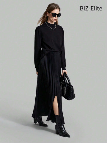 BIZwear Women'S Pleated Skirt