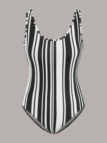 Women'S Vertical Striped Bodysuit