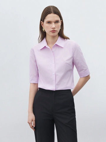 BIZwear Women Short Sleeve Commuting Style Summer Shirt