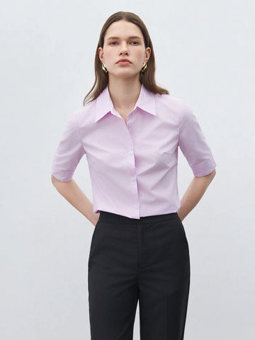 BIZwear Women Short Sleeve Commuting Style Summer Shirt