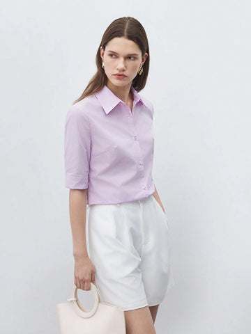 BIZwear Women Short Sleeve Commuting Style Summer Shirt