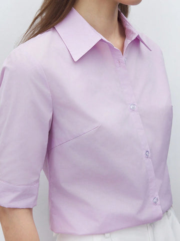 BIZwear Women Short Sleeve Commuting Style Summer Shirt