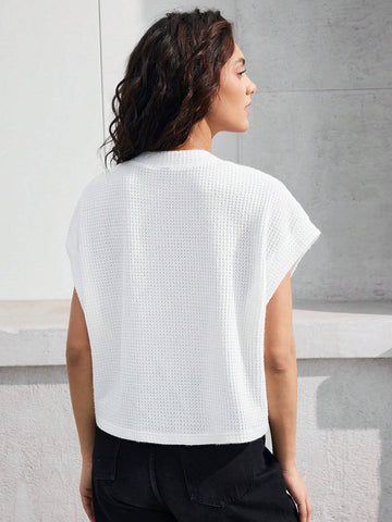 BIZwear Women's Batwing Sleeve Solid Color T-Shirt