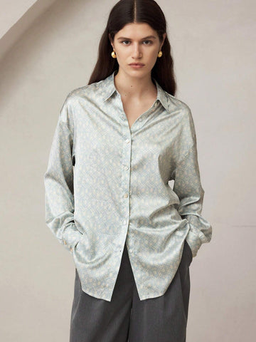 BIZwear Women's Button-Down Long Sleeve Fashionable, Mature Elegant Blouse