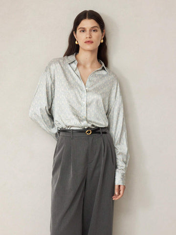 BIZwear Women's Button-Down Long Sleeve Fashionable, Mature Elegant Blouse