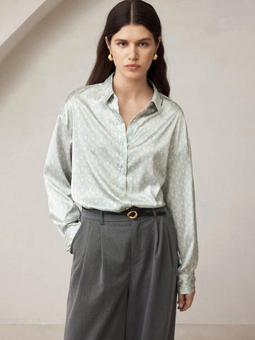 BIZwear Women's Button-Down Long Sleeve Fashionable, Mature Elegant Blouse