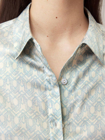 BIZwear Women's Button-Down Long Sleeve Fashionable, Mature Elegant Blouse