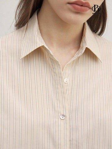 BIZwear Women's Casual Casual Striped Long Sleeve Shirt