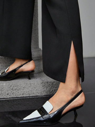 Women's Cut Out Waist Slim Fit Jumpsuit Blazer