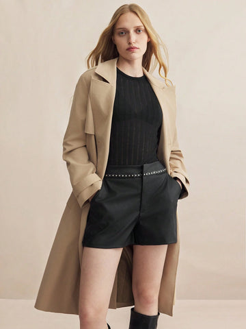 BIZwear Women's Leather Shorts For Commuting & Holiday Wear