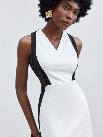 Women's Patchwork Sleeveless Dress
