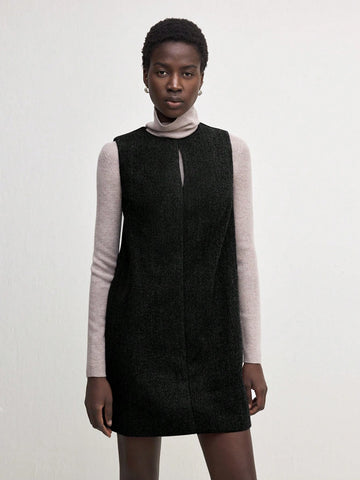 Women's Round Neck Sleeveless Solid Color Simple Casual Comfortable Everyday Mini Dress