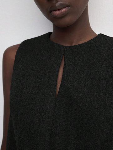 Women's Round Neck Sleeveless Solid Color Simple Casual Comfortable Everyday Mini Dress