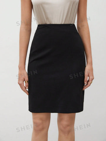 BIZwear Women's Solid Color Skirt