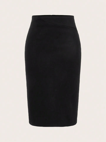 BIZwear Women's Solid Color Skirt