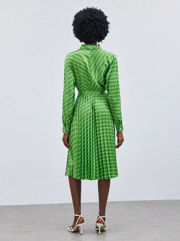 Women's Striped Shirt Dress