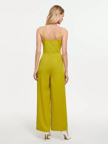 Natasha Graziano Women's Strapless & Waist Cinching Jumpsuit