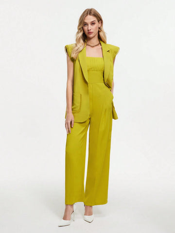 Natasha Graziano Women's Strapless & Waist Cinching Jumpsuit