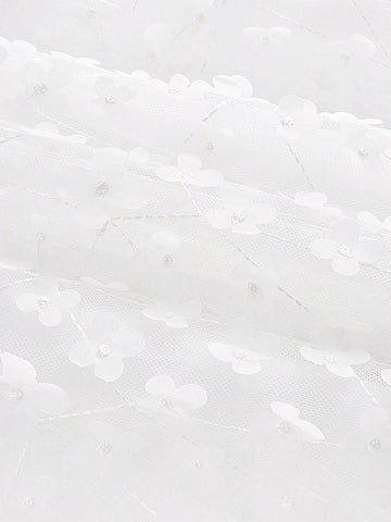 3d Floral Fabric Ball Gown With Crossed Cami Design Wedding Dress