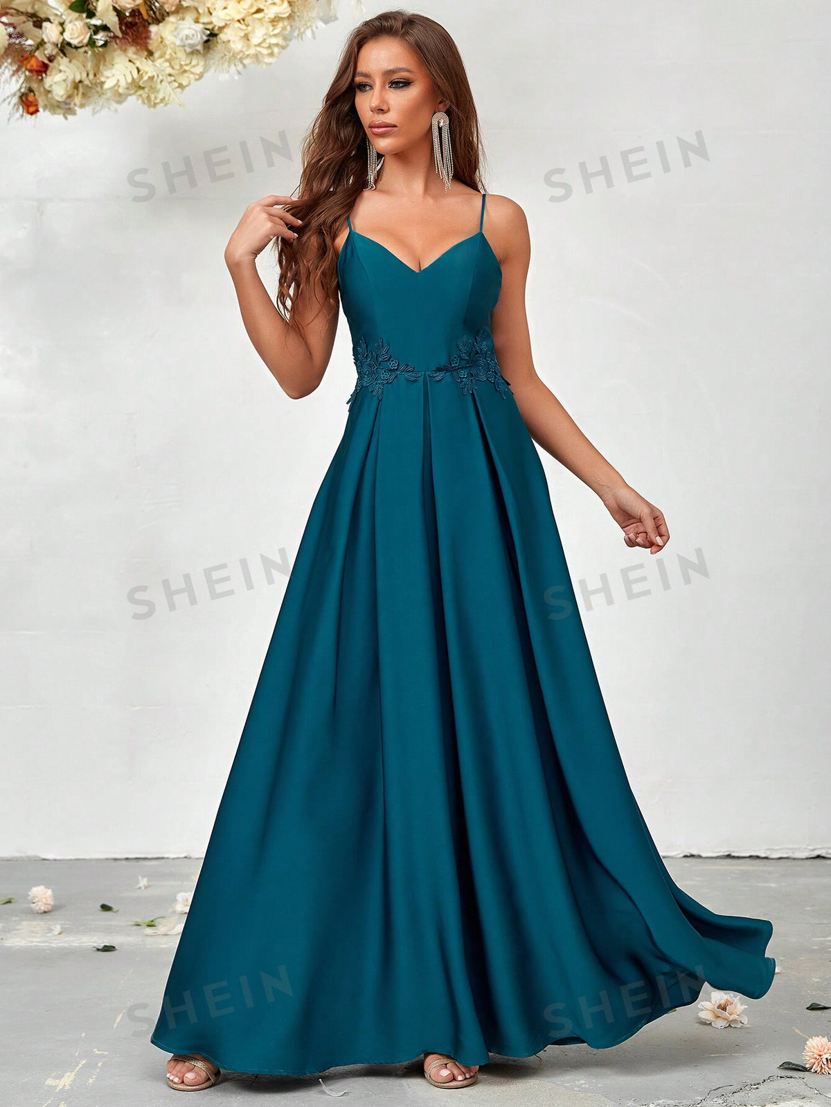 Contrast Sequin Cami Bridesmaid Dress