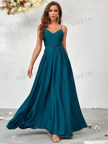 Contrast Sequin Cami Bridesmaid Dress