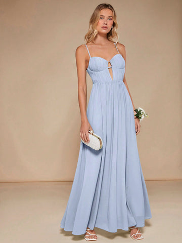 Cut Out Front Cami Bridesmaid Dress