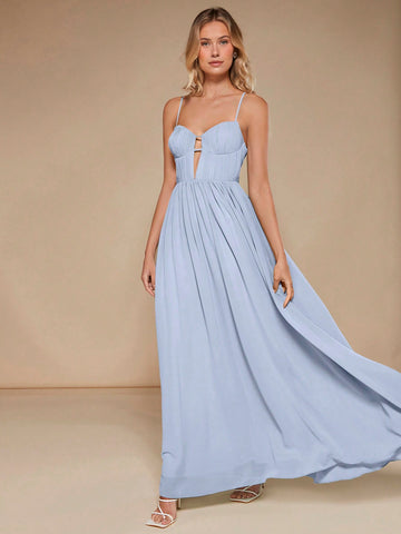 Cut Out Front Cami Bridesmaid Dress