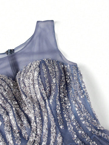 Elegant And Cute Light Luxury Women Fashionable Tube Top Style Dress  Suitable For Music Festivals, Graduation Season, Back-To-School Season, Dances, Afternoon Tea, Dating, Parties, Cocktail Parties And Other Formal Occasions