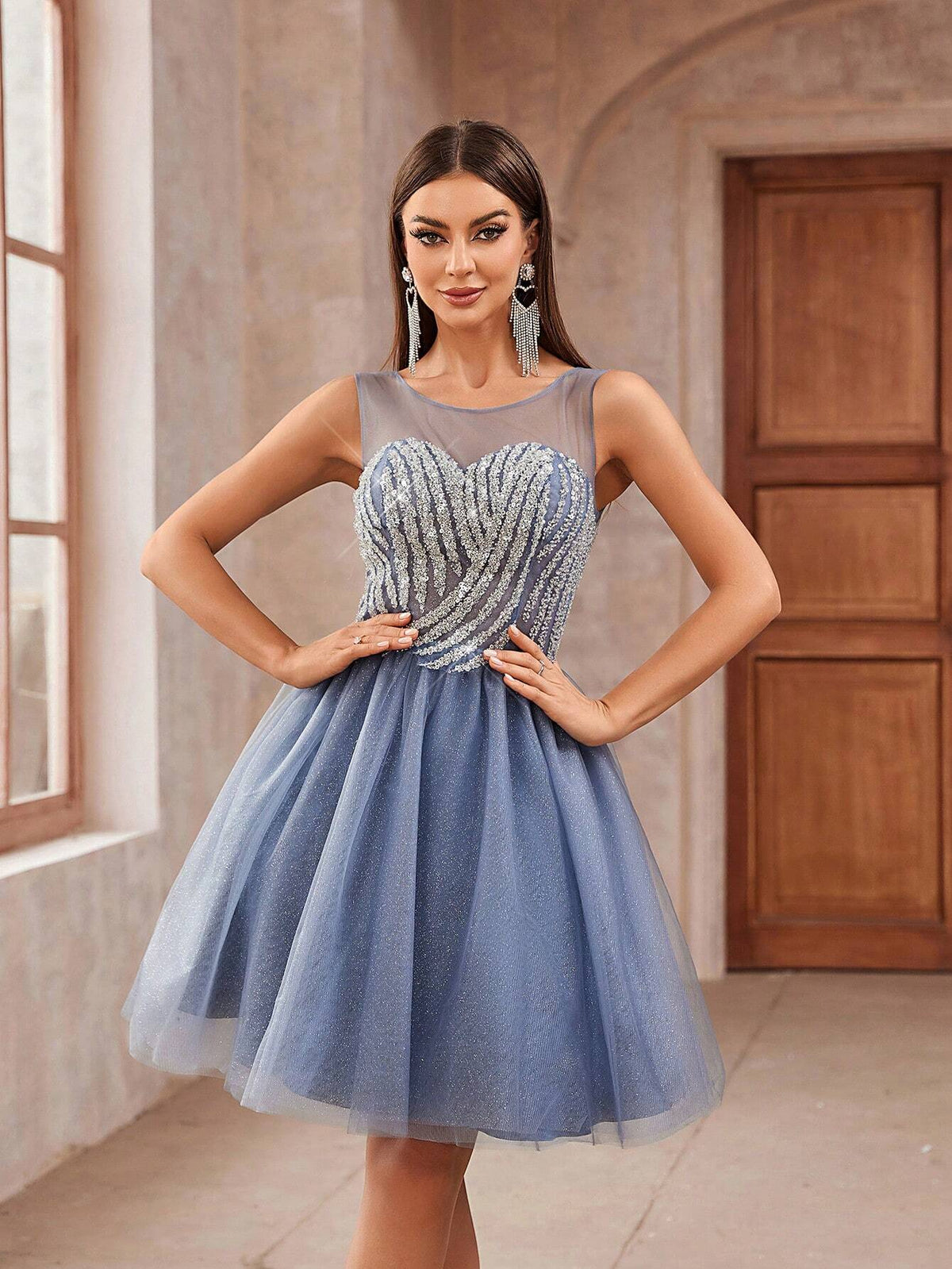 Elegant And Cute Light Luxury Women Fashionable Tube Top Style Dress  Suitable For Music Festivals, Graduation Season, Back-To-School Season, Dances, Afternoon Tea, Dating, Parties, Cocktail Parties And Other Formal Occasions