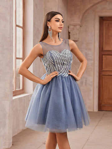 Elegant And Cute Light Luxury Women Fashionable Tube Top Style Dress  Suitable For Music Festivals, Graduation Season, Back-To-School Season, Dances, Afternoon Tea, Dating, Parties, Cocktail Parties And Other Formal Occasions