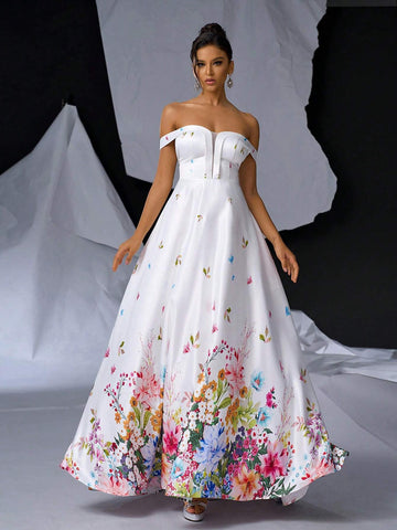 Elegant And Minimalist White Multi-Color Glossy Satin Digital Printing,Suitable For Dating, Single Party, Holiday Season, Graduation Ceremony, Wedding, Activity-Filled Events, And Heavy Parties.