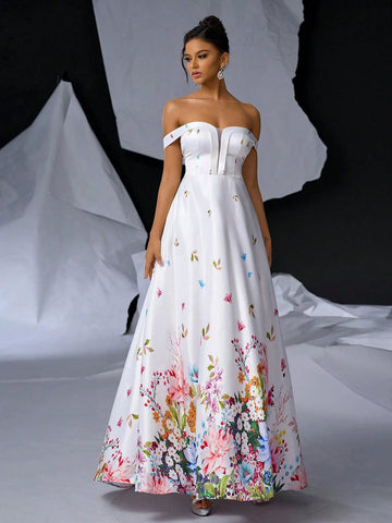 Elegant And Minimalist White Multi-Color Glossy Satin Digital Printing,Suitable For Dating, Single Party, Holiday Season, Graduation Ceremony, Wedding, Activity-Filled Events, And Heavy Parties.