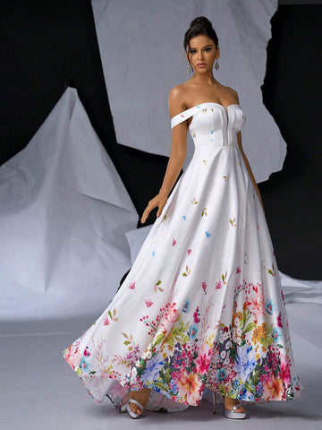 Elegant And Minimalist White Multi-Color Glossy Satin Digital Printing,Suitable For Dating, Single Party, Holiday Season, Graduation Ceremony, Wedding, Activity-Filled Events, And Heavy Parties.