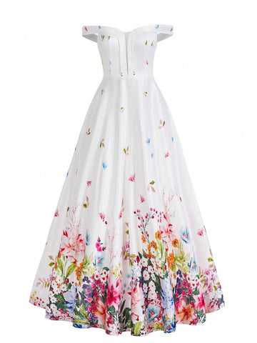 Elegant And Minimalist White Multi-Color Glossy Satin Digital Printing,Suitable For Dating, Single Party, Holiday Season, Graduation Ceremony, Wedding, Activity-Filled Events, And Heavy Parties.