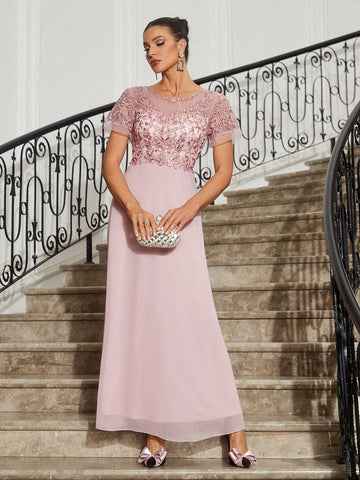 Elegant And Romantic Embroidered Women'S Evening Dress