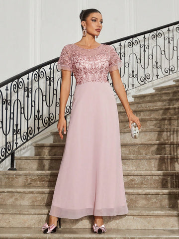 Elegant And Romantic Embroidered Women'S Evening Dress