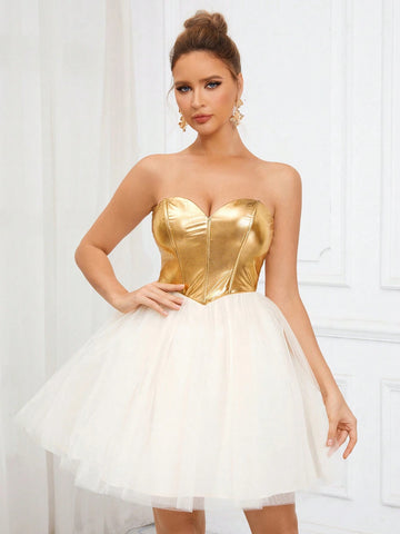 Elegant, Charming, Sexy, Romantic, Cute, Fashionable & Trendy Women Volume Skirt With Puffy Princess & Ballet Style, Perfect For Music Festival, Graduation, Back-To-School Season, Party, Cocktail Party & Other Formal Occasions