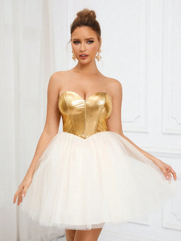 Elegant, Charming, Sexy, Romantic, Cute, Fashionable & Trendy Women Volume Skirt With Puffy Princess & Ballet Style, Perfect For Music Festival, Graduation, Back-To-School Season, Party, Cocktail Party & Other Formal Occasions