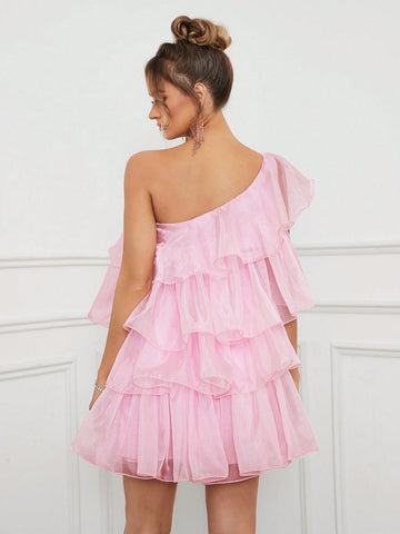 Elegant, Cute, Sweet, Exquisite And Charming, Fashionable Women's Light Pink Cocktail Party Dress