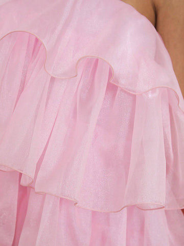 Elegant, Cute, Sweet, Exquisite And Charming, Fashionable Women's Light Pink Cocktail Party Dress