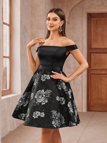 Elegant, Dignified, Sophisticated And Charming, Fashionable And Popular Women's Knee-Length Puff Gown, Graduation Ceremonies, And Back-To-School Seasons. , Dance/Tea Date, Cocktail Party