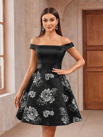 Elegant, Dignified, Sophisticated And Charming, Fashionable And Popular Women's Knee-Length Puff Gown, Graduation Ceremonies, And Back-To-School Seasons. , Dance/Tea Date, Cocktail Party