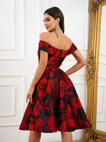 Elegant, Gorgeous, Grand, Retro, Exquisite, Fashionable, Popular, Women, High Waist, A-Line Umbrella Skirt, Large Hem, Knee-Length Dress , Suitable For Festivals, Graduations, Homecomings, Proms, Afternoon Tea, Dates, Parties, Cocktail Parties