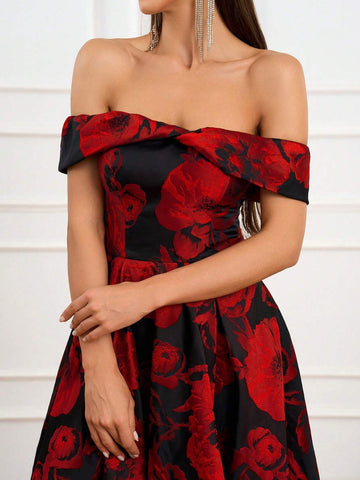 Elegant, Gorgeous, Grand, Retro, Exquisite, Fashionable, Popular, Women, High Waist, A-Line Umbrella Skirt, Large Hem, Knee-Length Dress , Suitable For Festivals, Graduations, Homecomings, Proms, Afternoon Tea, Dates, Parties, Cocktail Parties